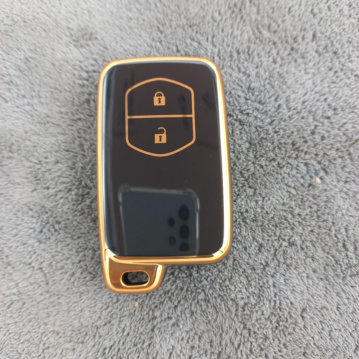 Toyota Aqua Tpu Remote Cover - 2 Button Black / Gold