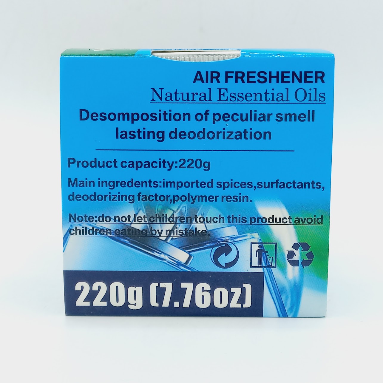 Jello Air Freshener - Cologne Scent - Odor Eliminator -Scent Freshener - Room, Closets, Bathrooms, Car - 220g