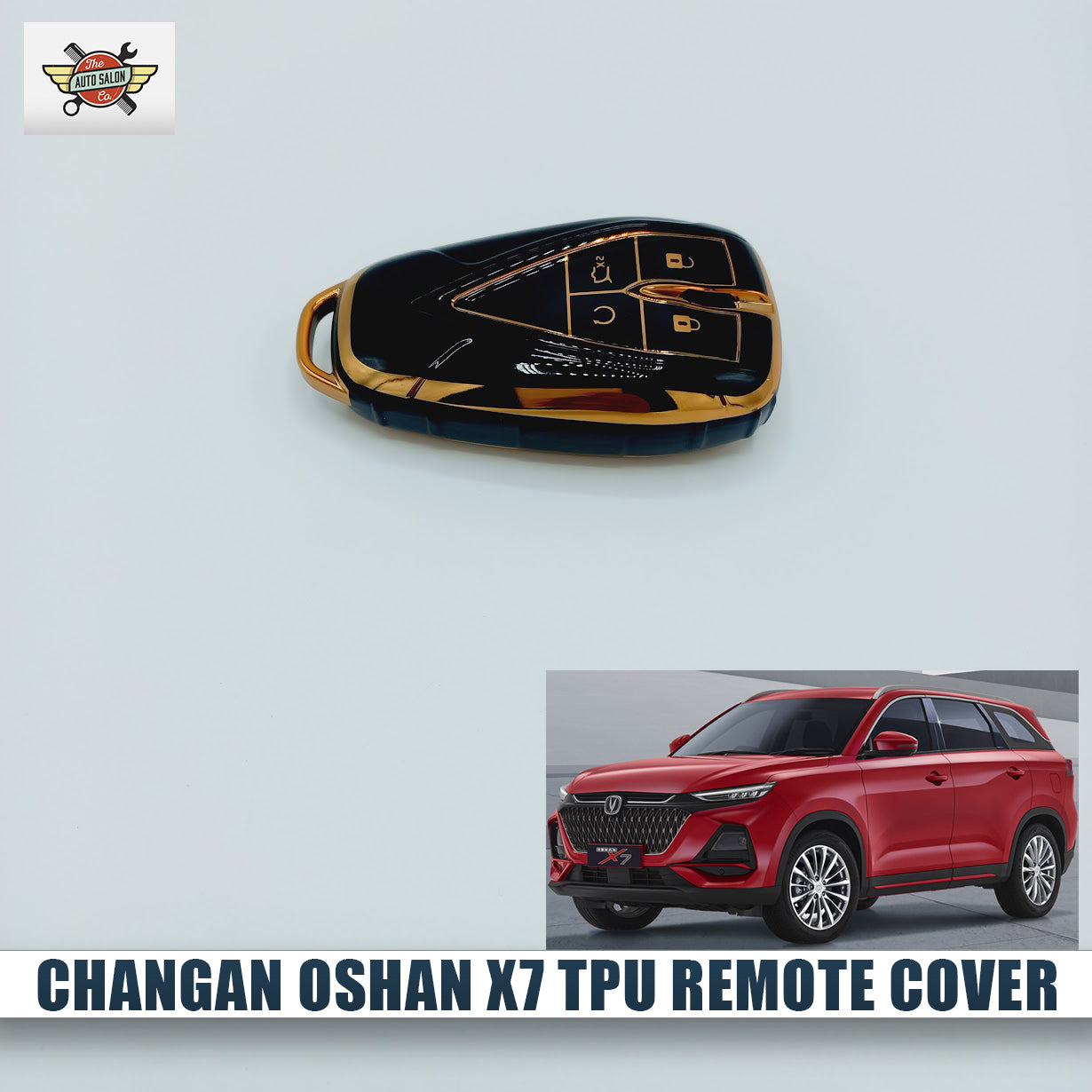 Changan Oshan X7 TPU Remote Cover Black - Gold