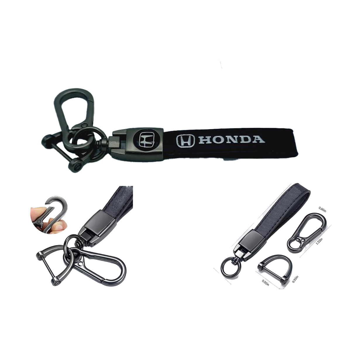 Honda TPU Keychain Plus Leather Special