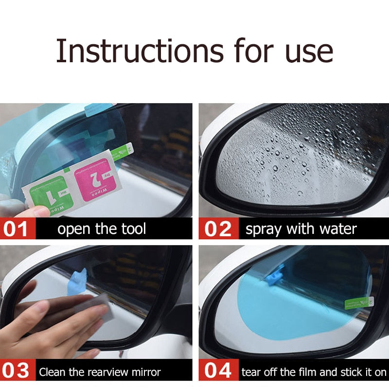 Car Rearview Mirror Protective Film Clear Waterproof Film Films Anti Fog Accessories for Universal Cars