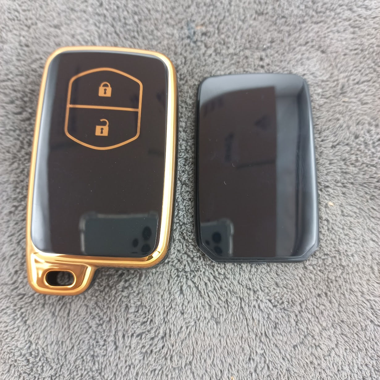 Toyota Aqua Tpu Remote Cover - 2 Button Black / Gold