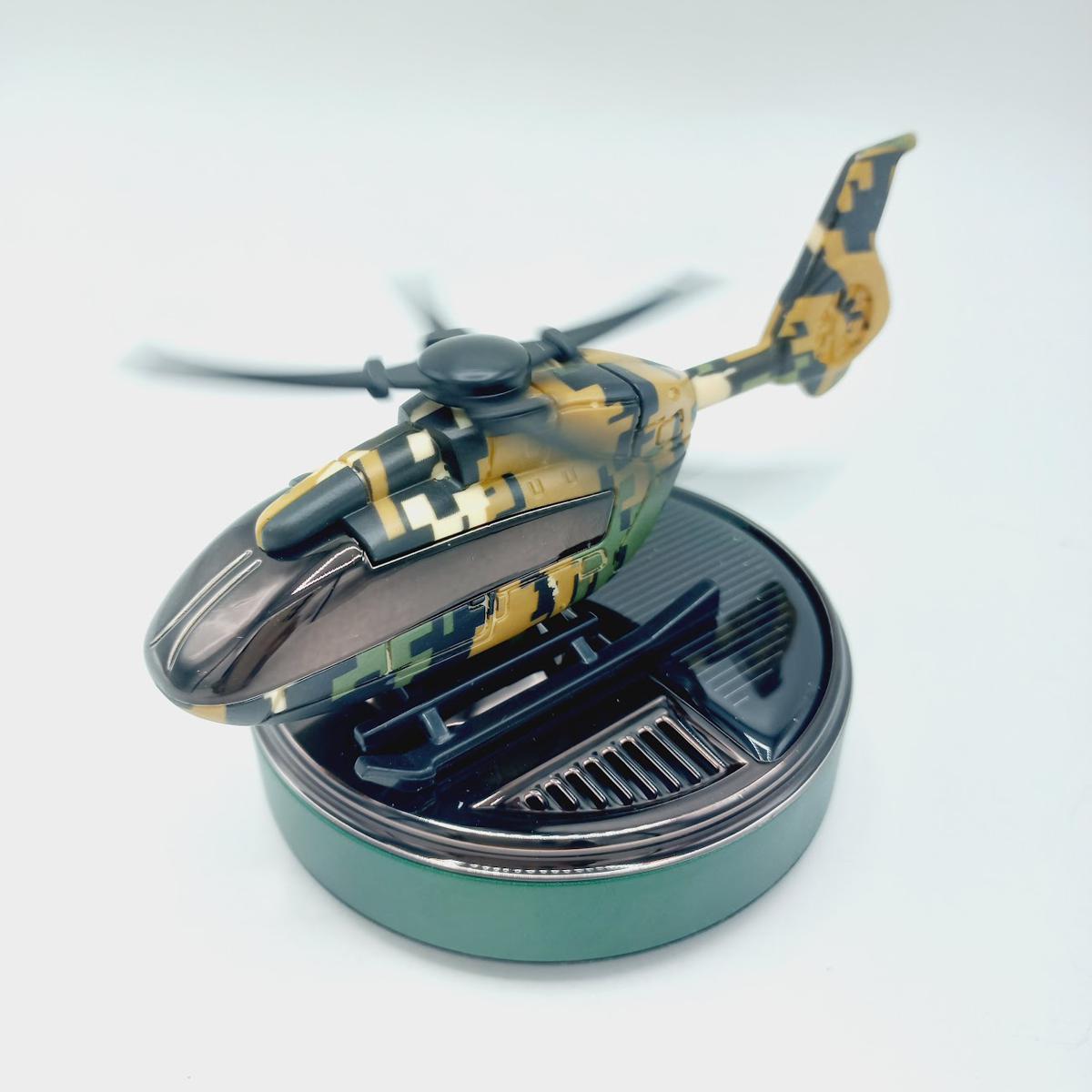 Solar military helicopter car perfume - Free Refill