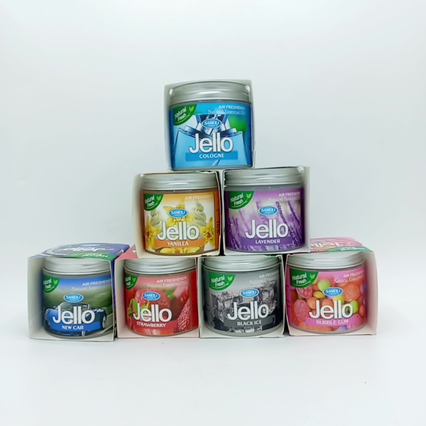 Jello Air Freshener - Cologne Scent - Odor Eliminator -Scent Freshener - Room, Closets, Bathrooms, Car - 220g