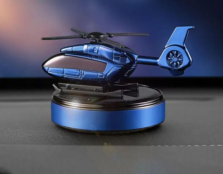 Solar military helicopter car perfume - Free Refill