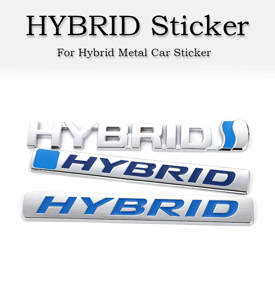 3D Metal HYBRID Car Sticker Emblem Badge for Hybrid Logo Toyota