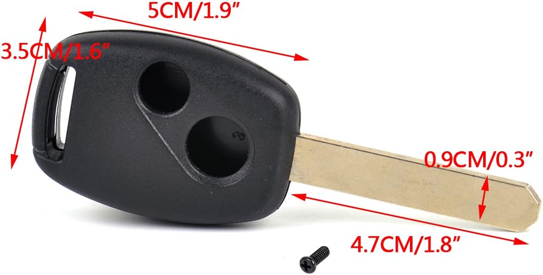 2 Buttons Uncut Blade Replacement Keyless Remote Car Key Shell For Case For Honda City , Civic Reborn, Accord Key Cover