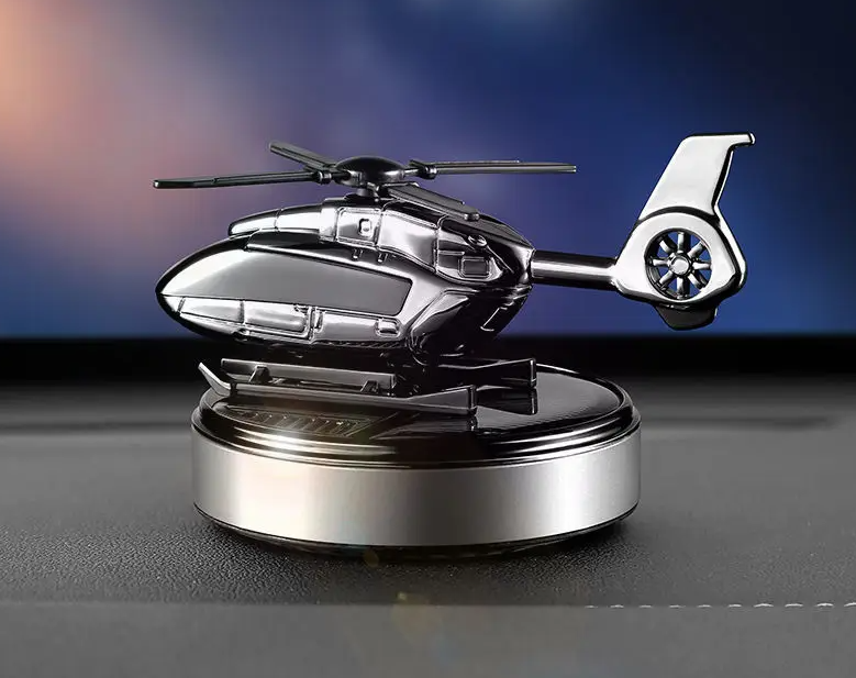 Solar military helicopter car perfume - Free Refill