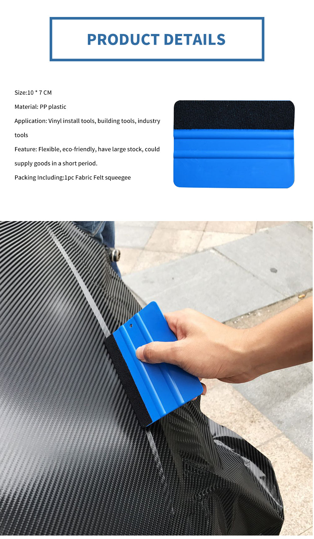 Car Sticker Scraper Tool - Blue -