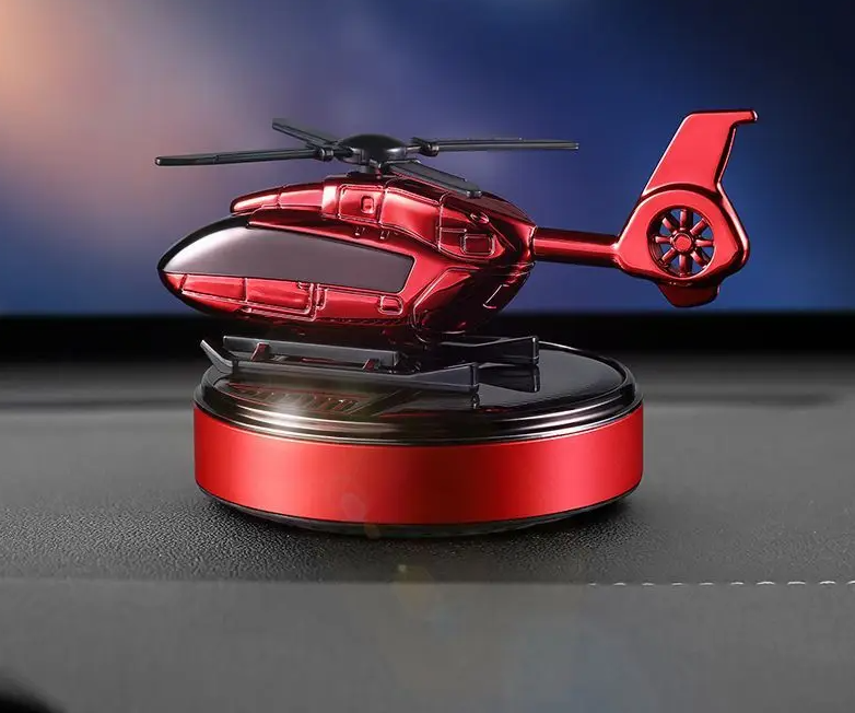 Solar military helicopter car perfume - Free Refill