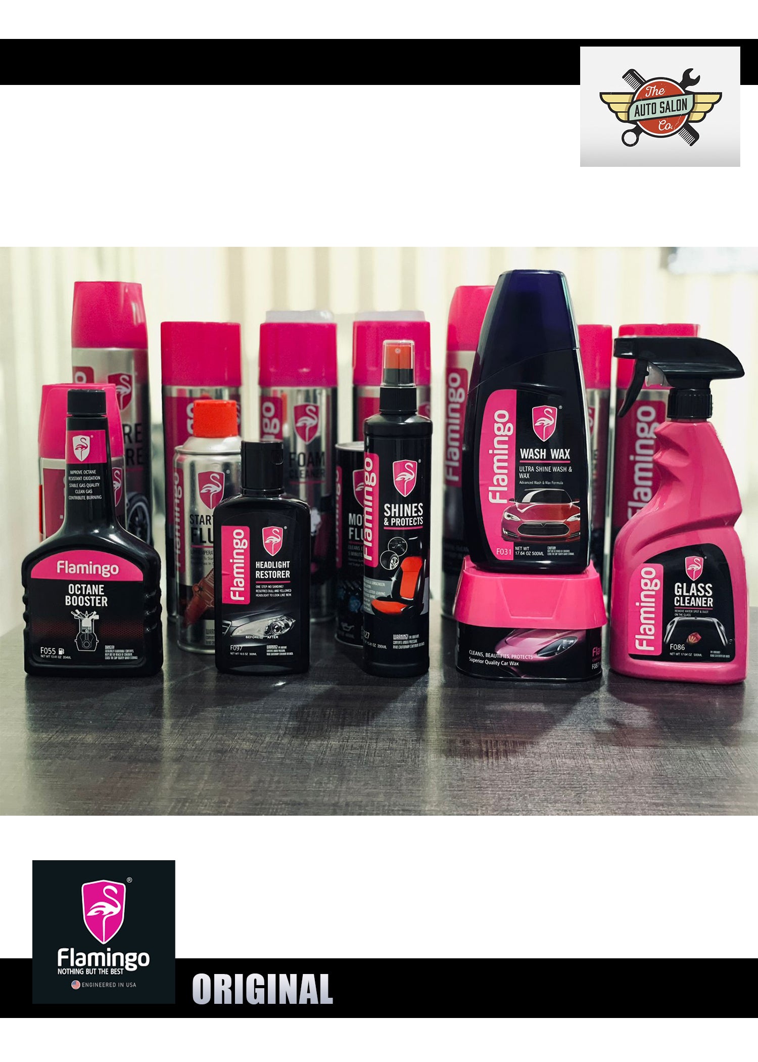 Flamingo Shine & Protects Car Protectant for Leather, Vinyl, Rubber and Plastic